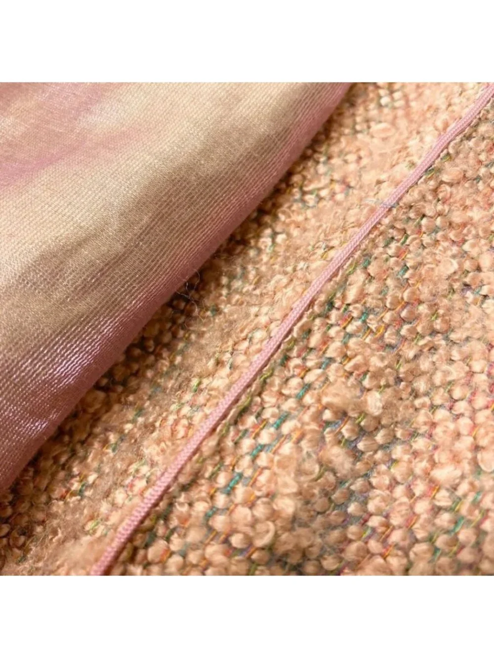 Chanel Vintage Tweed Jacket Short Length Waist Ribbon